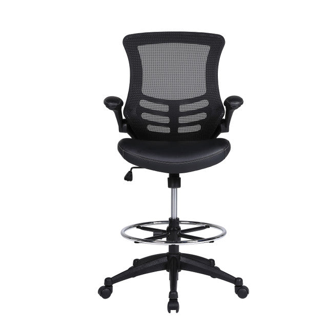 Serene 2.0 Bonded Leather Flip Arm Stool