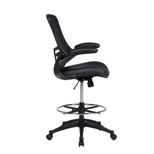 Serene 2.0 Bonded Leather Flip Arm Stool