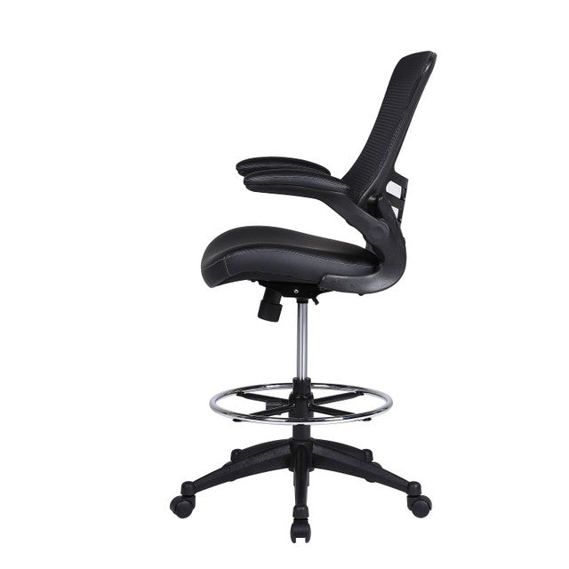 Serene 2.0 Bonded Leather Flip Arm Stool