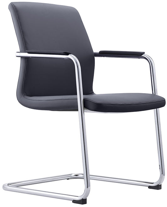 Black Leather Side Chair