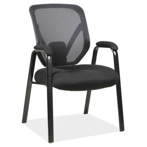 Big & Tall Mesh Back Guest Chair with Arms and Black Frame