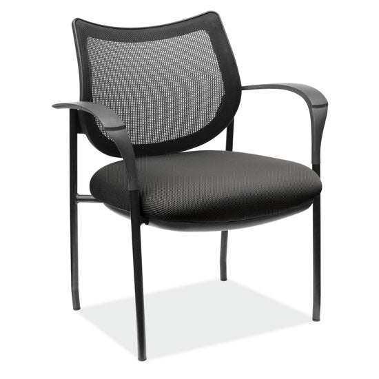 CARSON Guest Arm Chair with Black Frame