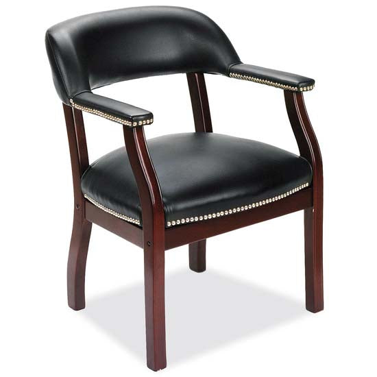 Traditional Guest Chair with Mahogany Frame