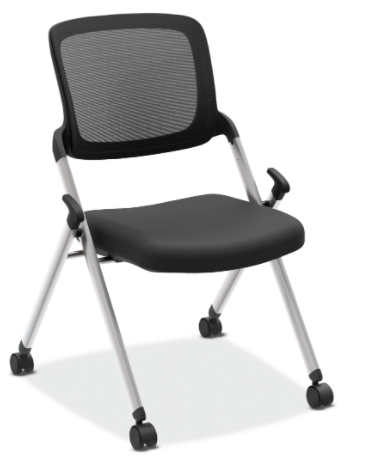Upholstered Seat and Mesh Back Stacking/Nesting Chair (2 per carton)