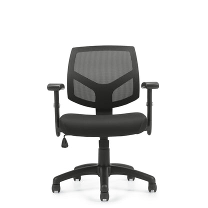 Offices to Go OTG11514B Mid-Back Mesh Back Synchro-Tilter Chair