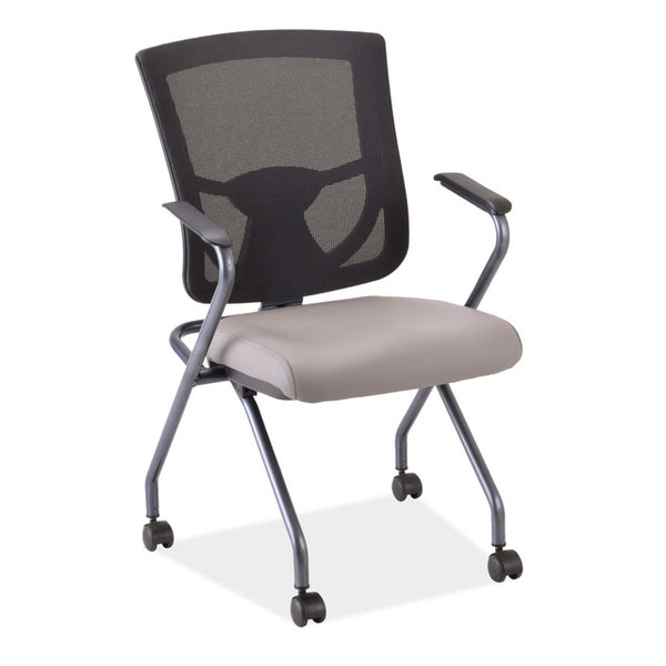 CoolMesh Pro Collection | Mesh Back Nesting Chair with Antimicrobial Vinyl Seat and Titanium Frame