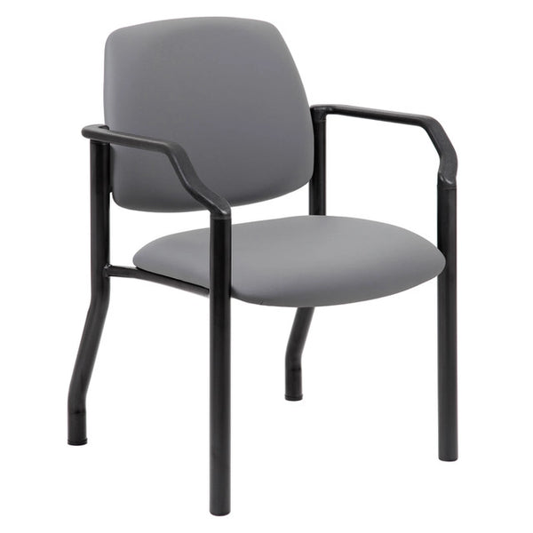 Big & Tall Guest Chair with Arms and Black Frame Weight Capacity 300LBS